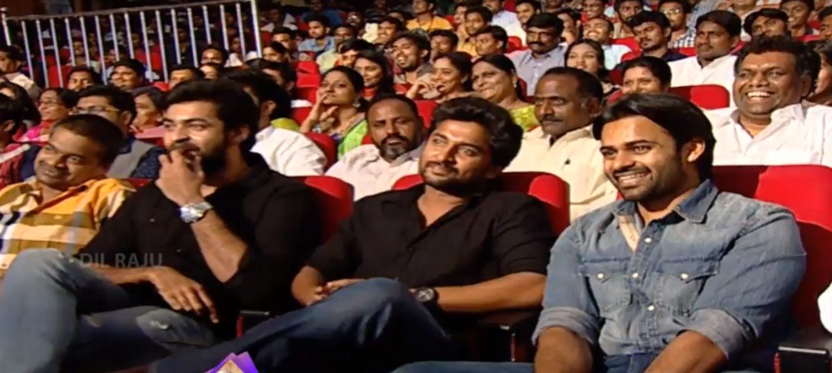 itspktweets's tweet photo. Megaprince @IAmVarunTej Natural star @NameisNani arraived to    #Supreme Hero @IamSaiDharamTej's  #Supremeaudio https://t.co/L91IWayivU