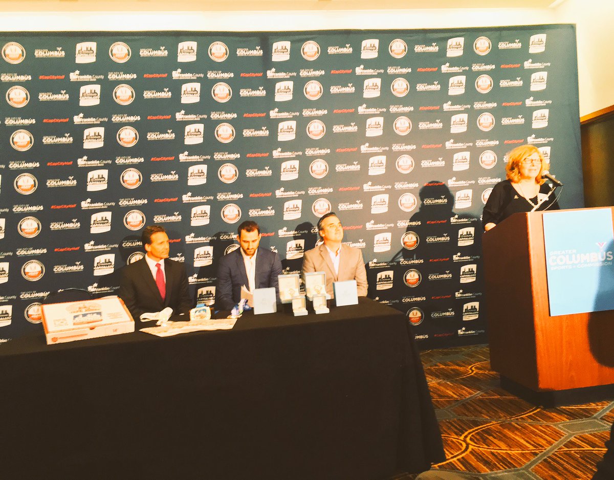 JeremyLeifel's tweet photo. Press conference for @usatf half marathon championships! @David_M3S @Columbus_Sports #capcityhalf @CapCityHalf https://t.co/J1dWFE3sap