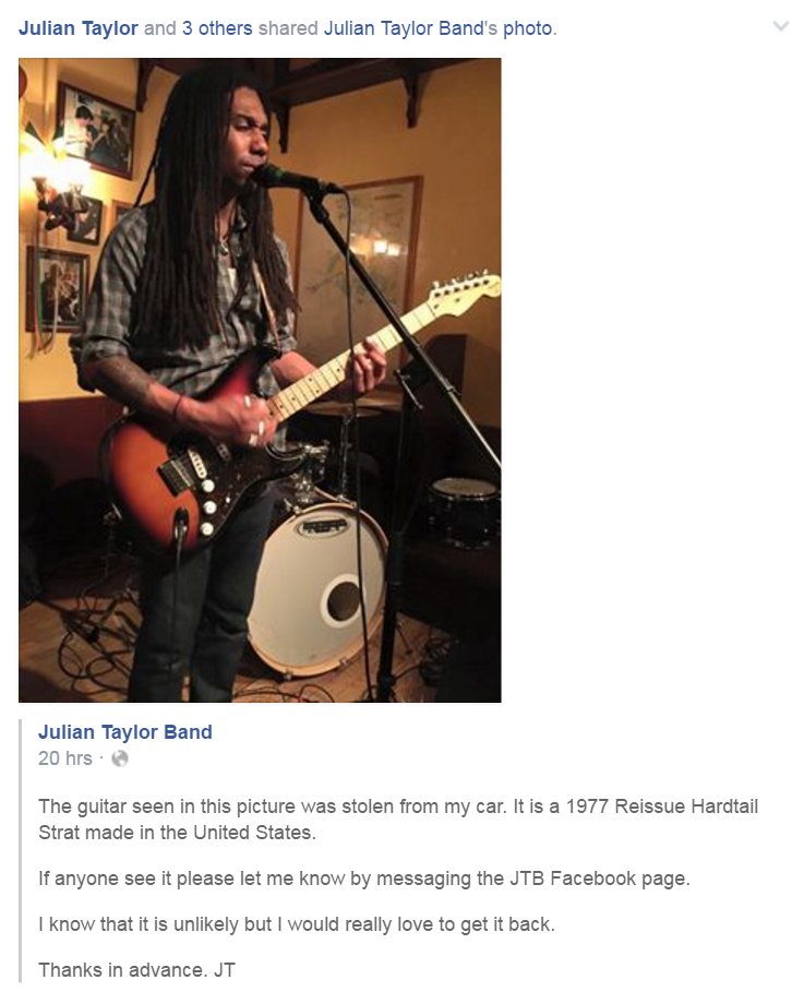 #TOMusicCity Some genuine help on this one folks.  Please RT Stolen 1977 Reissue Hardtail Strat HT @byjuliantaylor