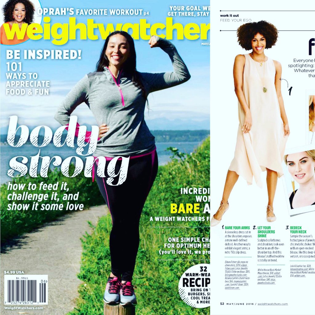 MapletonDrive's tweet image. So so excited to be featured in the amazing @WeightWatchers magazine! #weightwatchers #jewelry #mapletondrive