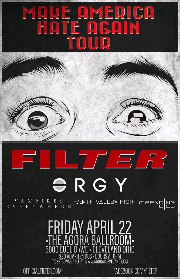 impendingchad's tweet photo. Can't wait to play and see one of the greats play @OfficialFilter. https://t.co/aiougF38kU
