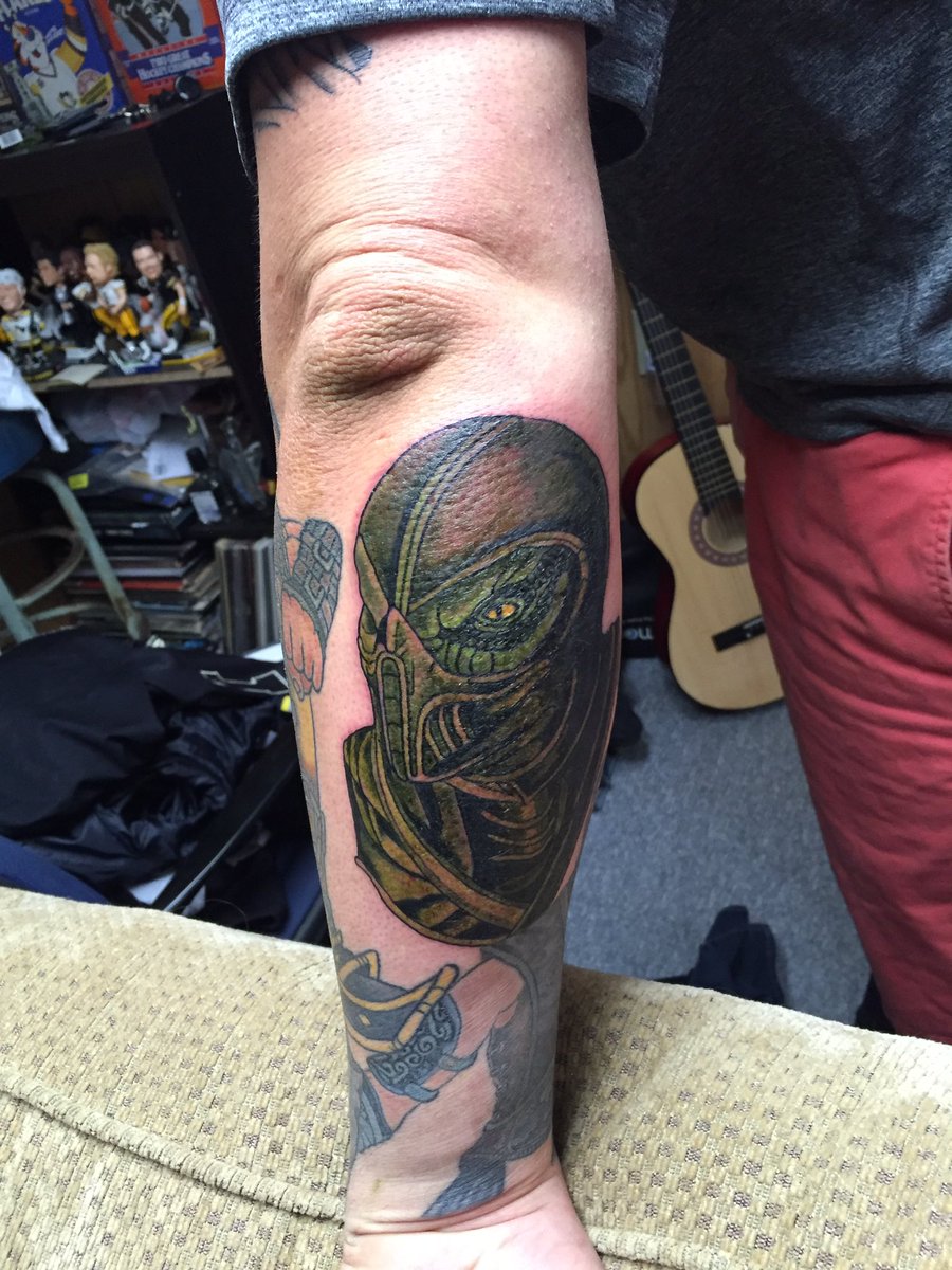 gladd_chester's tweet photo. The sleeve is coming along new reptile tat from yesterday https://t.co/GlL5ei3GOh