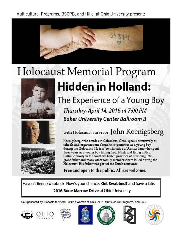 OHIOIweek's tweet photo. Meet Holocaust survivor John Koeningsberg today #OHIOIWEEK16 @JennyHallJones @OUSenate @ohiouCIS @athensmessenger https://t.co/QAJsZRUCG6