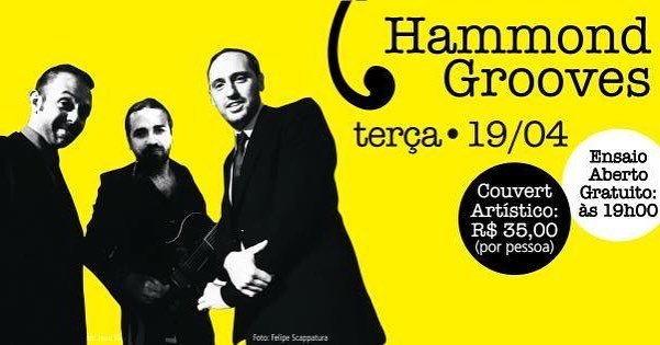 HammondGrooves's tweet photo. Terça 19/04 21:30h #hammondgrooves #organtrio @ @bourbon_street 19h ensaio aberto #gratui… https://t.co/JZ0CaLaoCd https://t.co/oMnn5uD558
