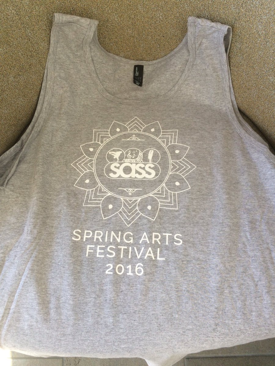 Exclusive first look at our tank tops for tomorrow's SASS Spring Arts Festival!!