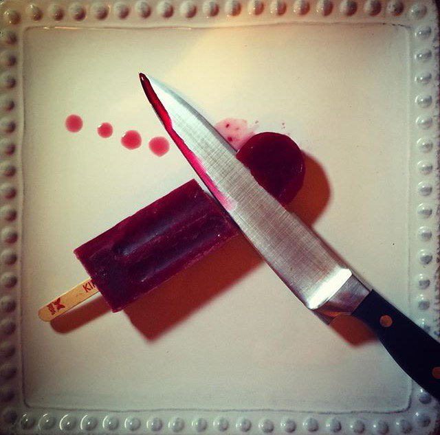 Bleedthemovie's tweet photo. Popsicle? Prop sickle? Same difference. Cozy up w/ BLEED tonight. Streaming VOD and iTunes: https://t.co/nDbA46B7gJ. https://t.co/fMluU8jwaU