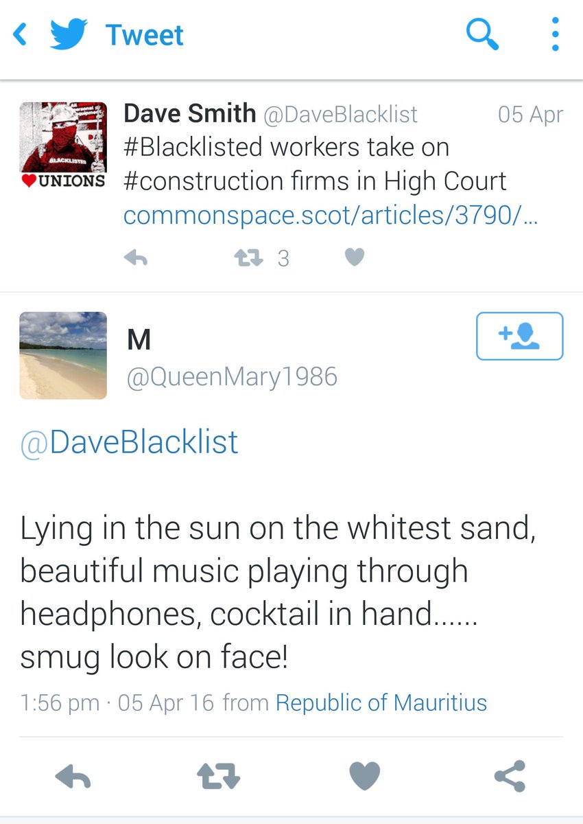 #Blacklisted workers taunted by key figure involved in the conspiracy mirror.co.uk/opinion/blackl… Very classy Mrs Kerr!