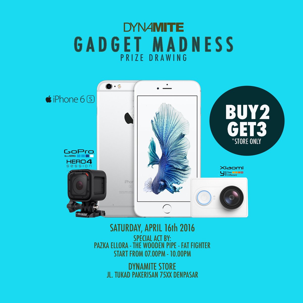 Gadget Madness prize drawing! And BUY 2 GET 3! Store only guys.