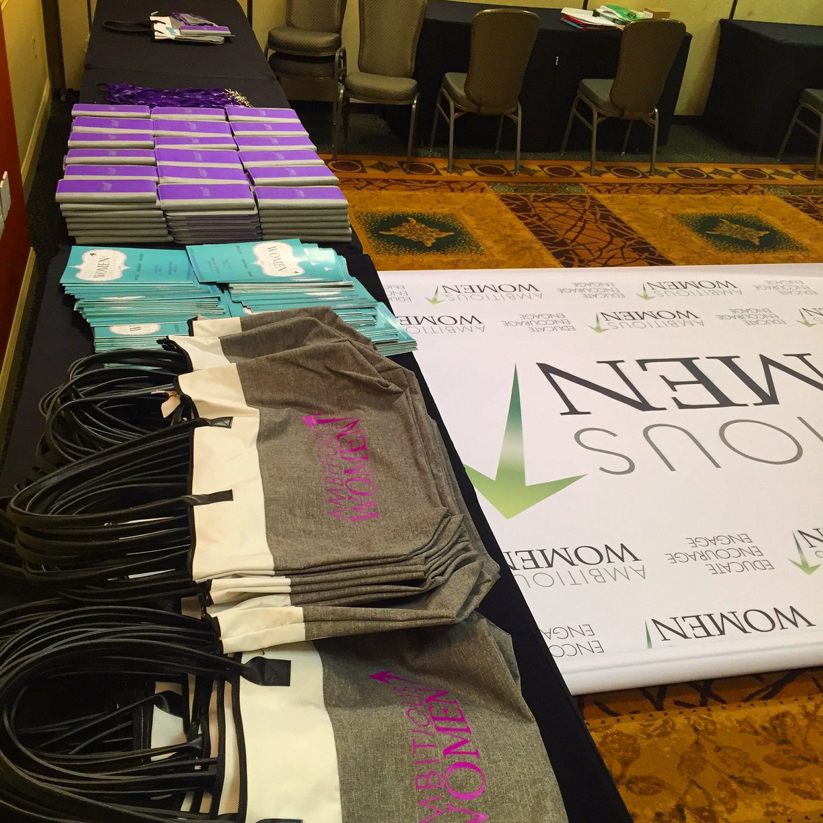 awconference's tweet photo. Getting ready for our ambitious women in the NorthEast!  We can't wait for you ladies to get here! • #awc16ne https://t.co/ivF6Y61kpV