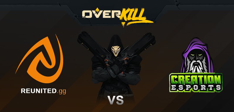 REUNITEDgg's tweet photo. We will face @CreationEsports and #IMPULSE11 later today in the @GosuOverwatch #OverkillGG tournament! Stay tuned! https://t.co/3rNTEZnyKj