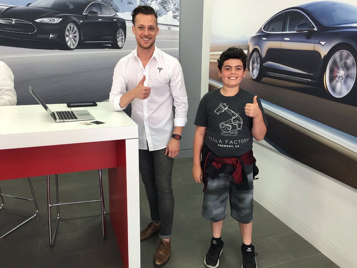 Zack saved every penny to reserve his own Model 3 👍🏼 until then he gets to enjoy his family's Model X