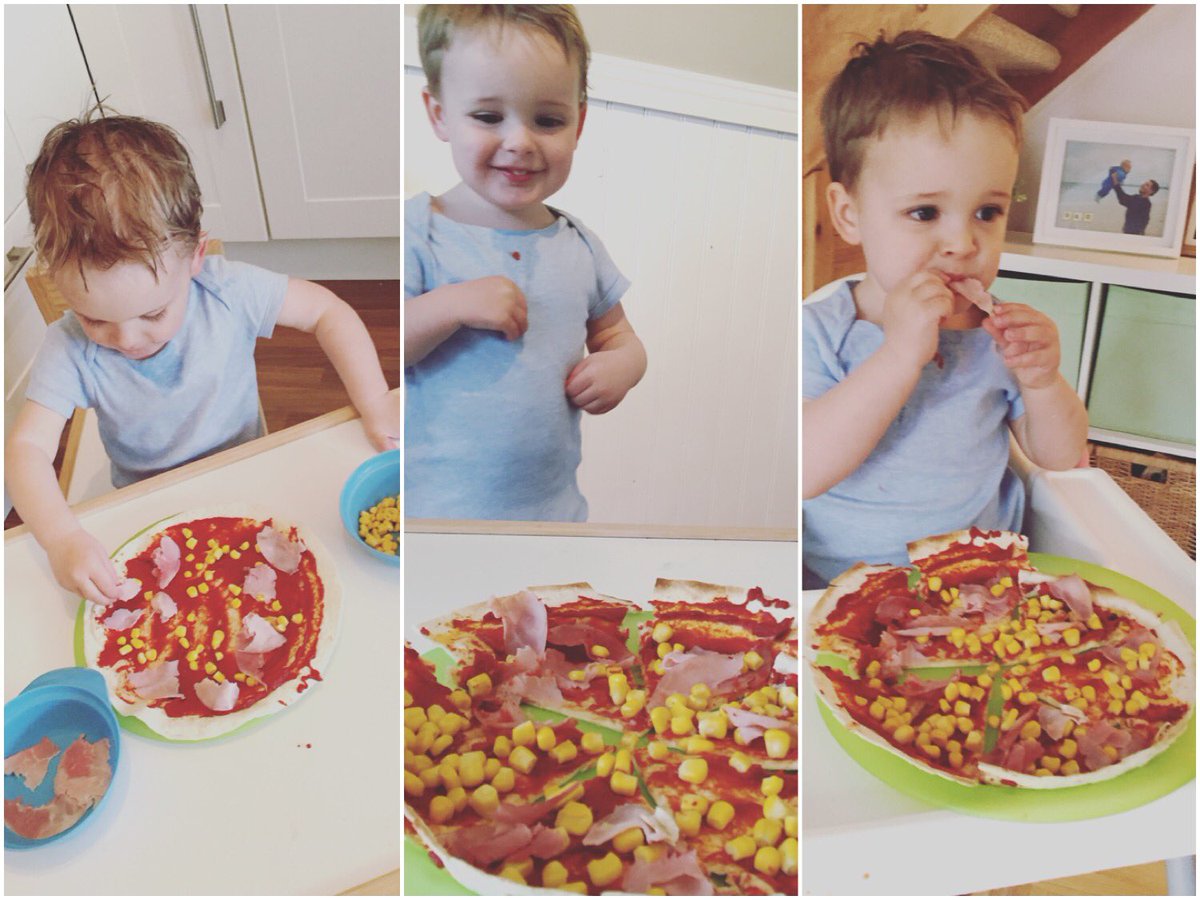 Lulup88's tweet photo. Jack just made his first ever pizza for tea! 🍕 #WhoNeedsCheeseAnyway 🙅🏻🧀 one happy boy, one proud mumma! https://t.co/eRdq3kvtaM