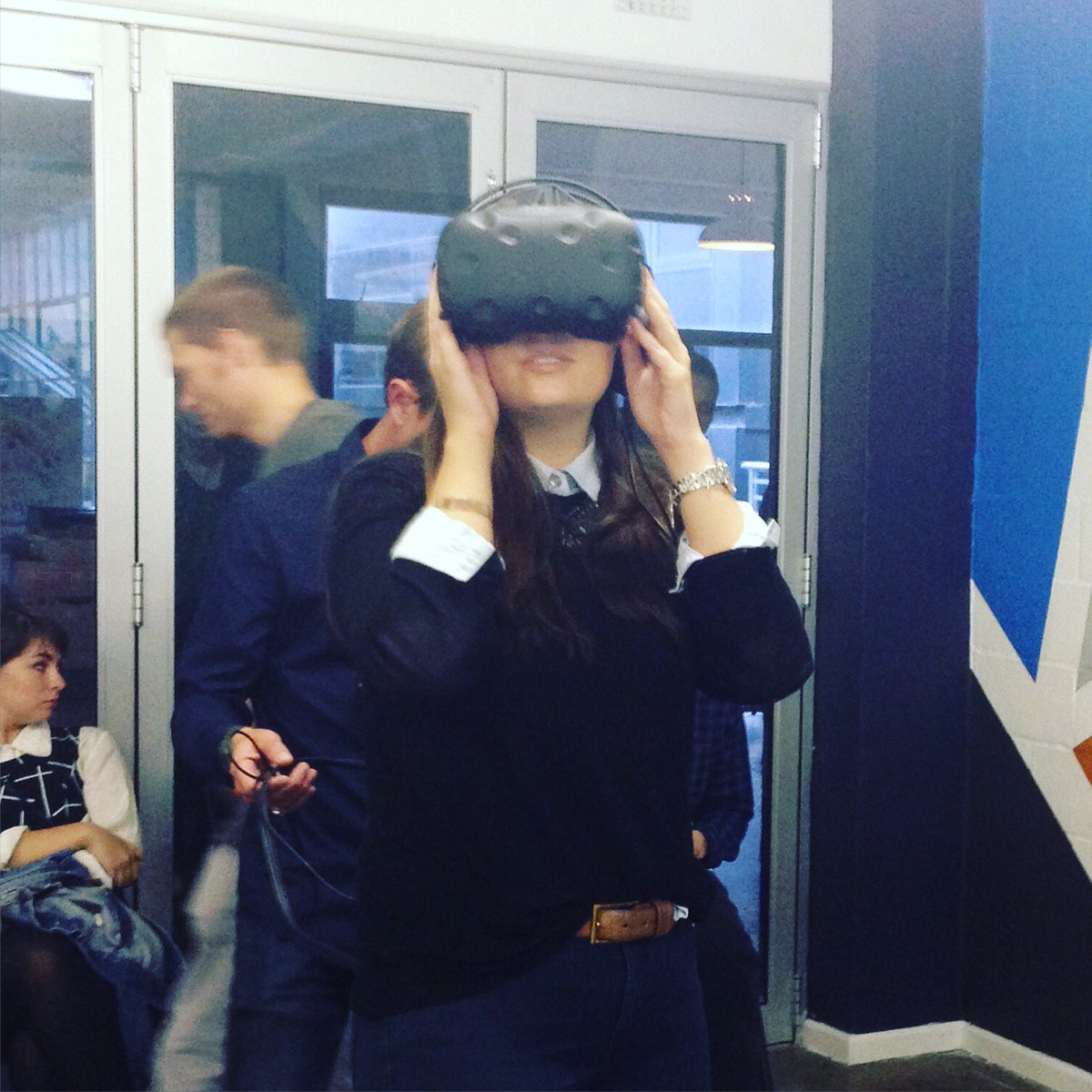 UNO_Digital's tweet image. Experiencing #VR at the @sensevirtual event with the #HTCvive