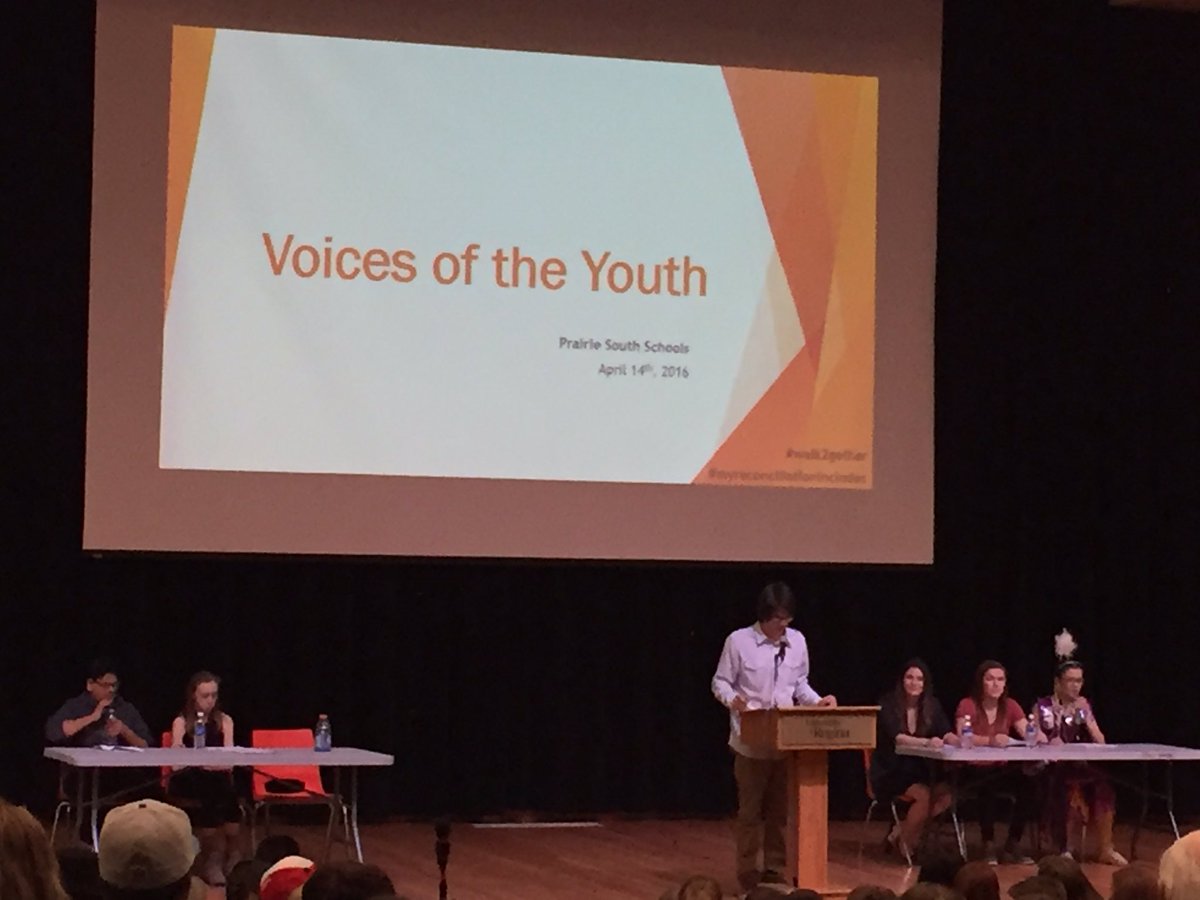 <a href="/PrairieSouth/">Prairie South</a> students present at #walk2gether <a href="/URFacofEd/">🦋URFacultyofEducation</a> <a href="/NCTR_UM/">NCTR</a> #reconciliACTION  <a href="/VivianGauvin/">Vivian</a>