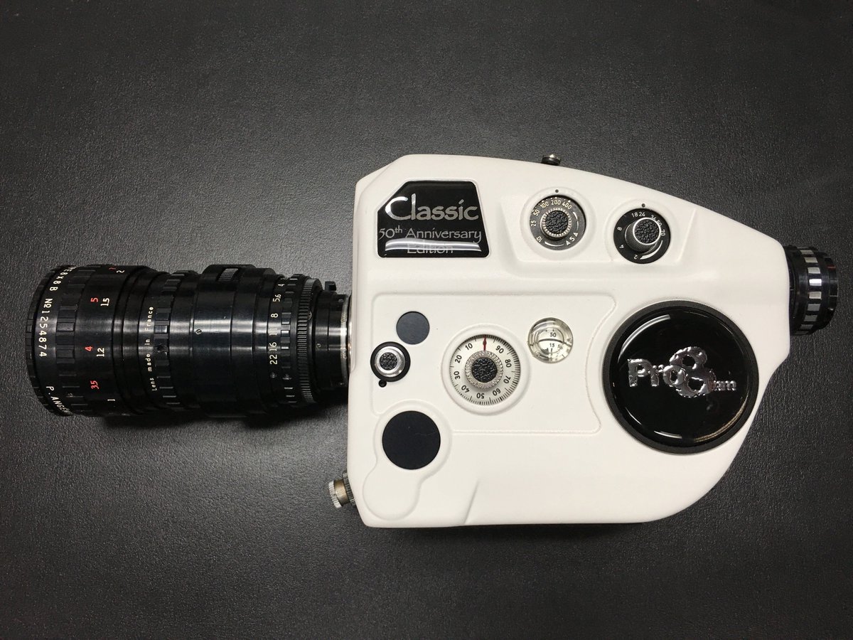 Pro8mm's tweet photo. #Super8camera from @pro8mm 50th Anniversary Edition now in white. #Max8 #crystalsync Always a classic! https://t.co/Uj0vRIcUOU