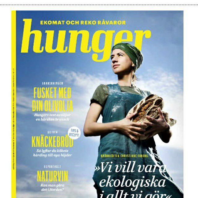 robin_edberg's tweet photo. My lovely wife! Frontcover of the best foodmagazine #breadhero #foodhero #mywife https://t.co/FaDqJCBsBQ