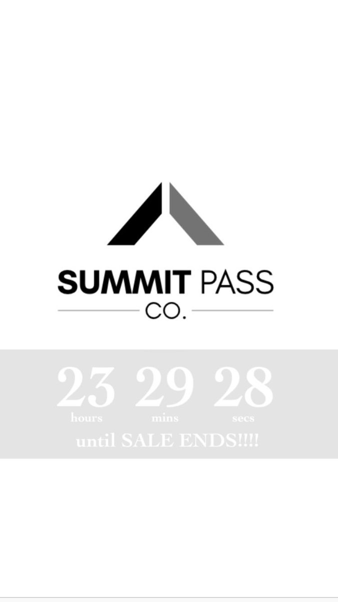SummitPassCo's tweet photo. OFFICIALLY UNDER 24 HOURS!!! SALE ENDS SOON! https://t.co/AebQzyRzcl get your "Trail Blazer"! #sale #folloback 🌏👇🏻👇🏻 https://t.co/IU4yoeTtNi