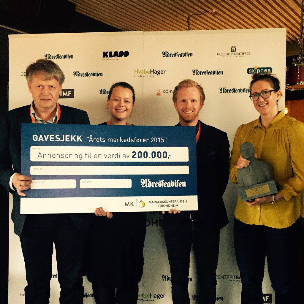 Stolte mottakere av Robert Millar prisen i dag! 🏆😀 <a href="/Trondheimmarked/">Trondheimmarked</a> #Helsport #Turjenter