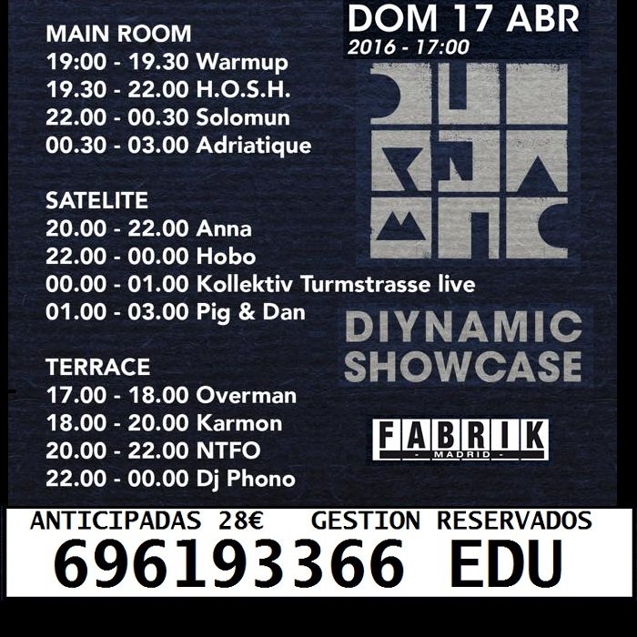 eduardensen's tweet image. Horarios #Solomun #DynamicShowcase #Fabrik @fabrikdiscoteca #terraza anticipadas 28€ gestión reservados 696193366