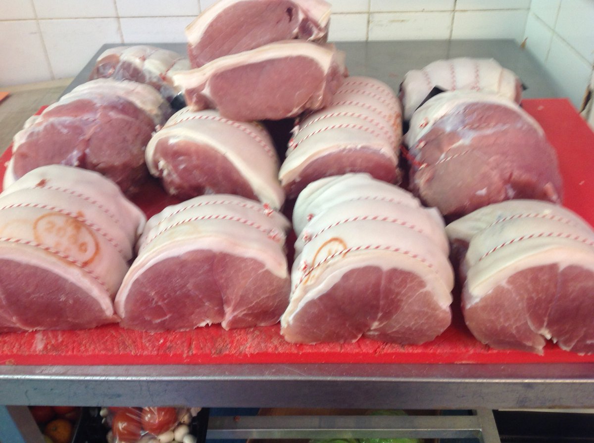 Local free range pork + curing salt + a little time =
Dry cured gammon joints,taste the difference .