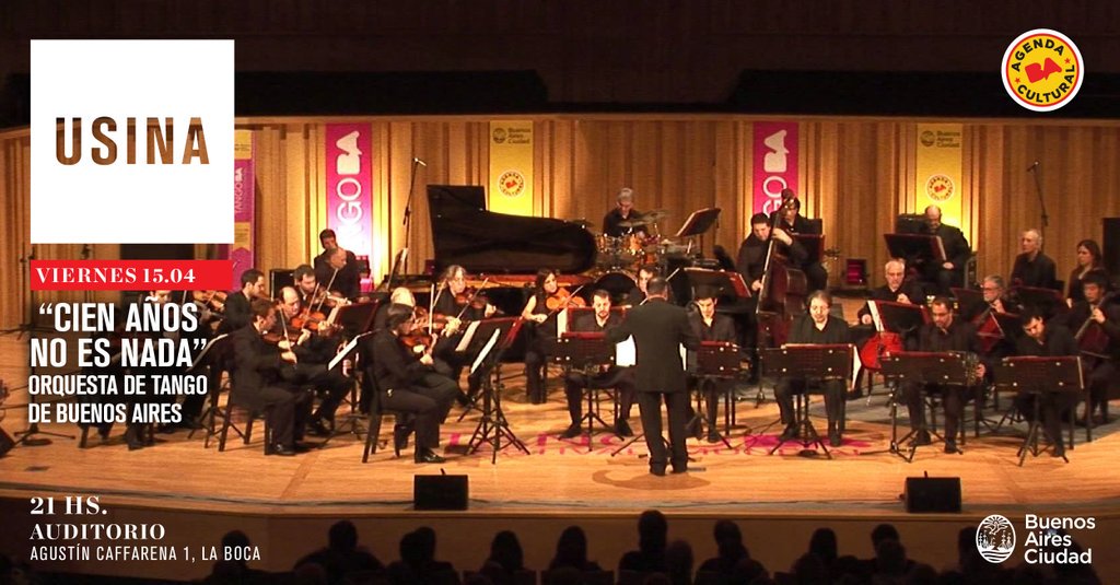 turismobaok's tweet image. Mañana a las 21, la Orquesta de Tango de Buenos Aires redescubre tangos centenarios en la @UsinadelArte. ¿Venís?