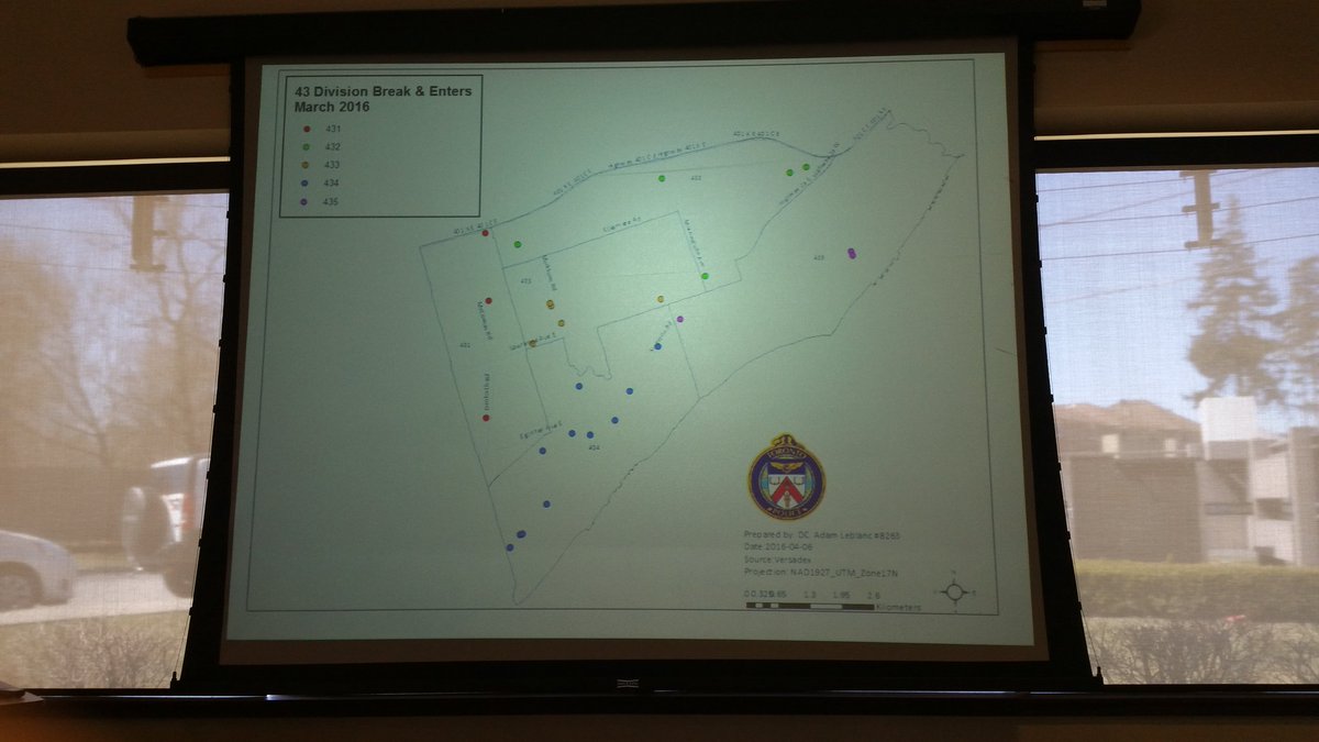43CPLC's tweet photo. Break and enter has gone down. It might look like alot of dots but it is actually down. #43cplc https://t.co/MbkICqPISr