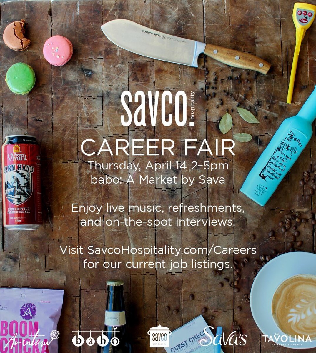 Our career fair has officially kicked off! Join us for food, beverages, &amp; on the spot interviews! #Savco #Careers