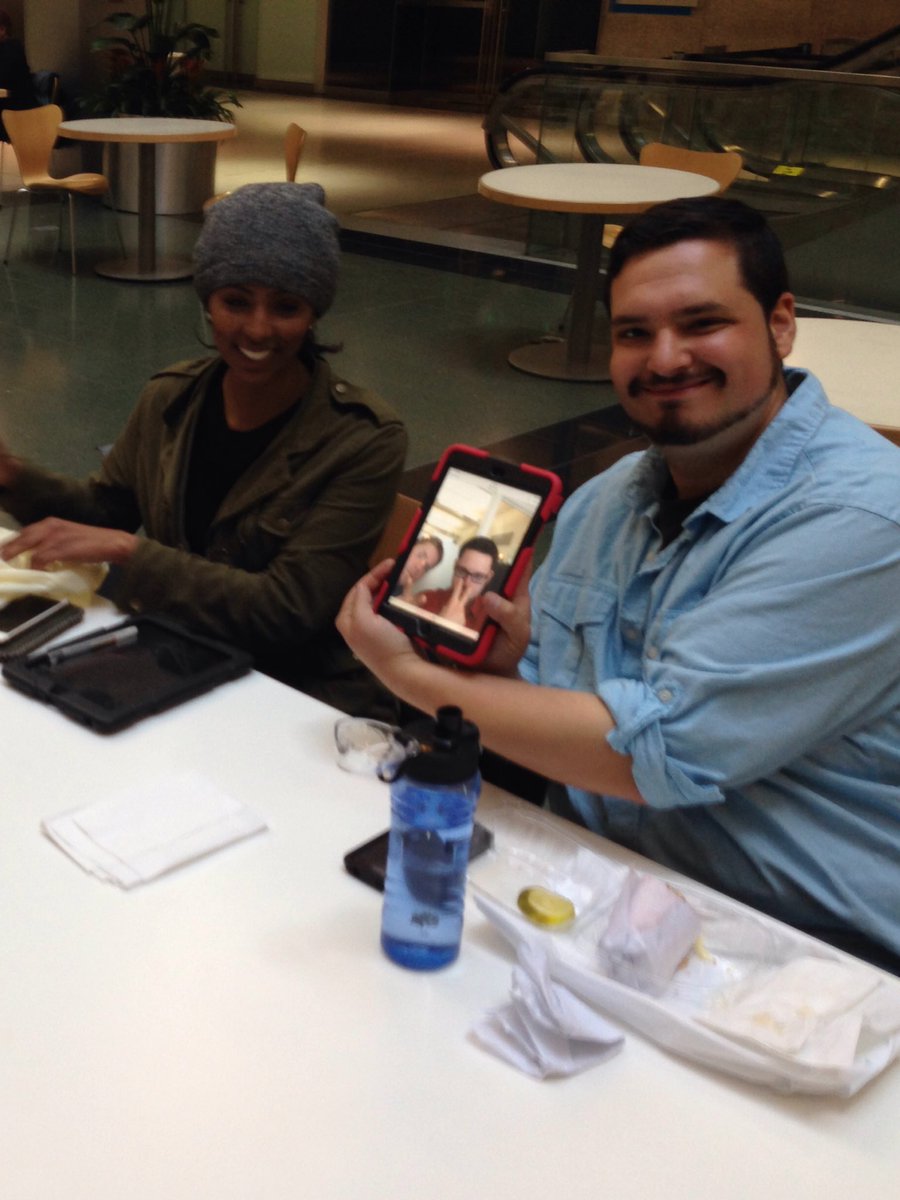 Dominick has two out of his three donors already today, and poses with his new iPad! #congrats #training #goals