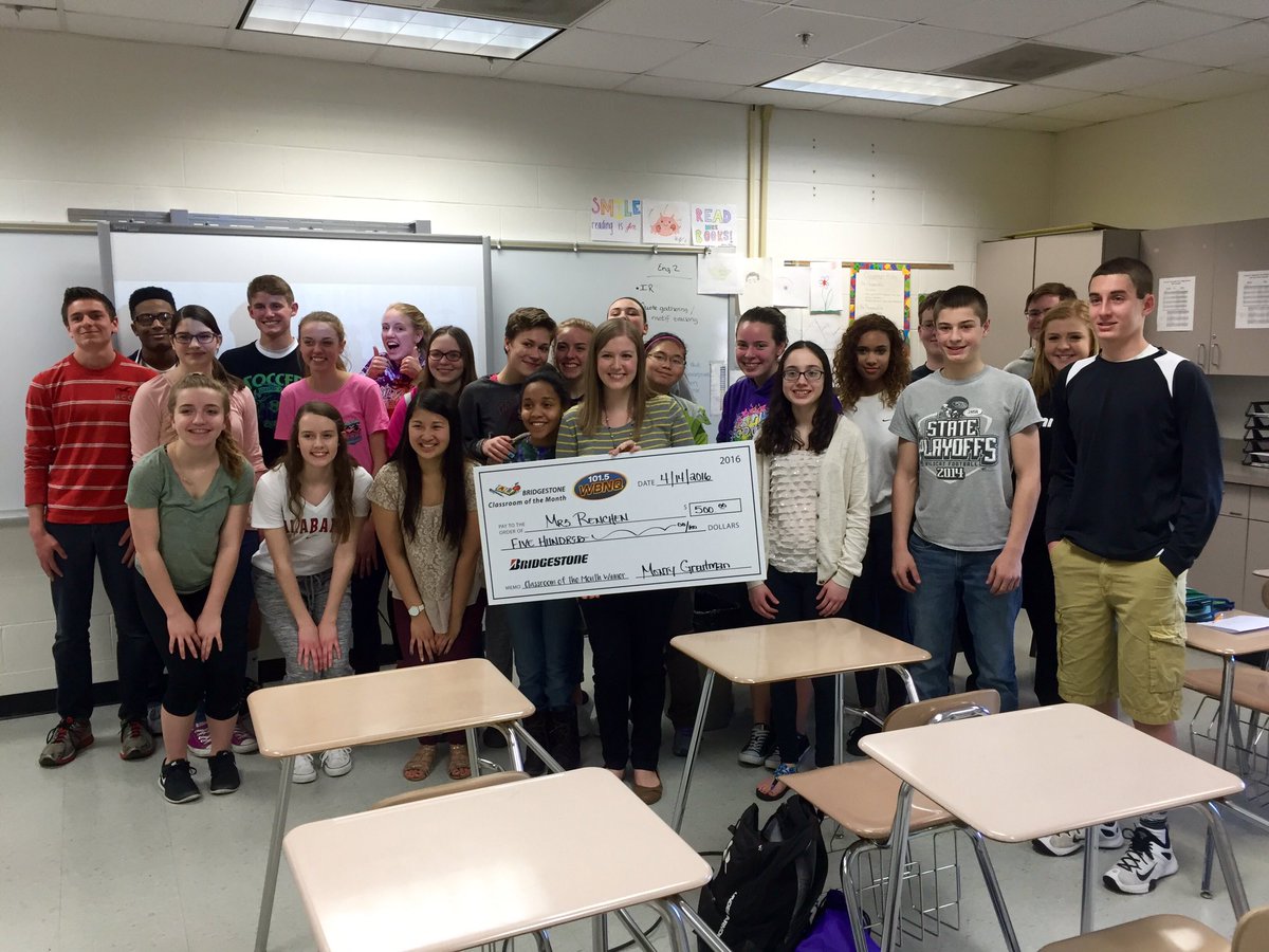 WBNQ's tweet photo. The Bridgestone WBNQ Classroom of the Month winner! Mrs. Renchen's class at #NormalCommunityWest! https://t.co/gXRmPSPORV