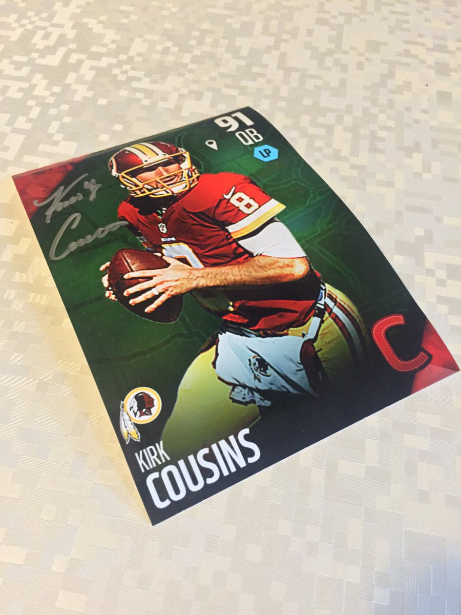 EASPORTS_MUT's tweet photo. In office - @Redskins @KirkCousins8 Before you ask, yeah, we liked that! Retweet for a chance at his sig! #MUT https://t.co/oSbdALWG5r