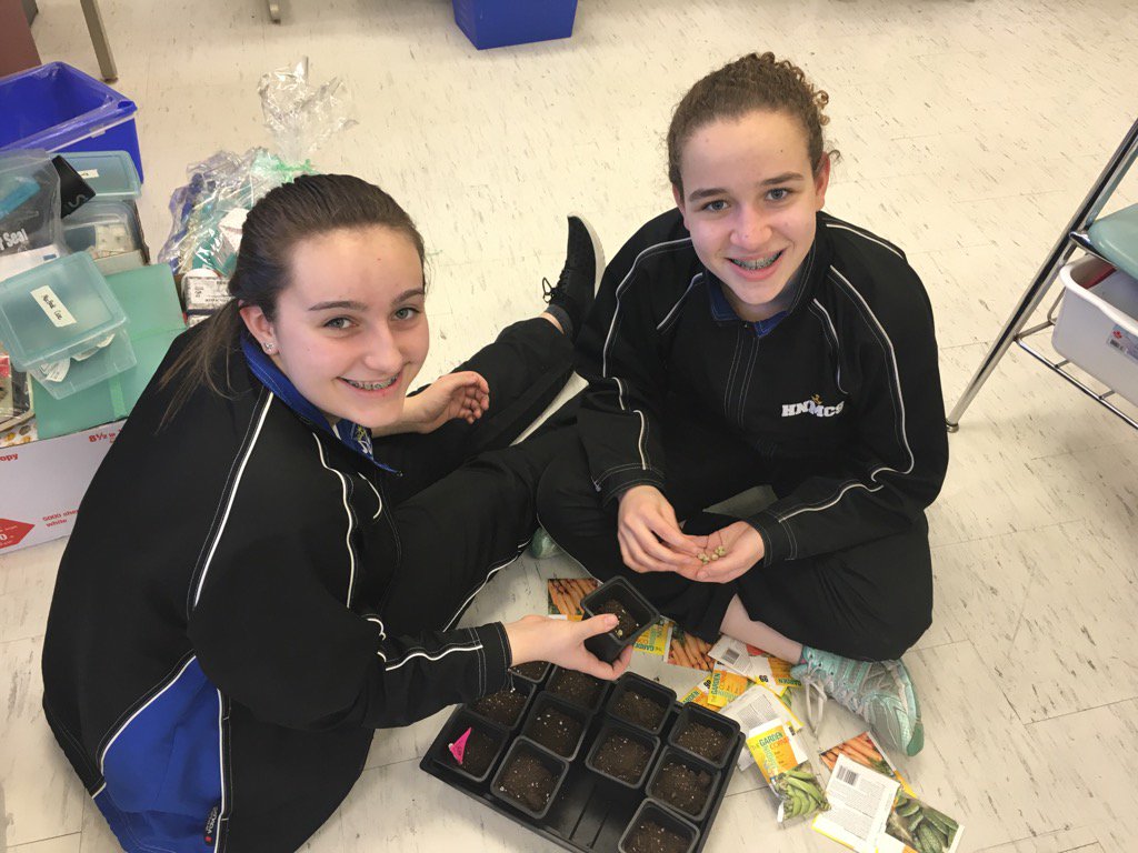 HNMCS_ECO's tweet photo. @HNMCS Students start planting the seeds for phase one of our food garden! https://t.co/OiH4FfBQYl