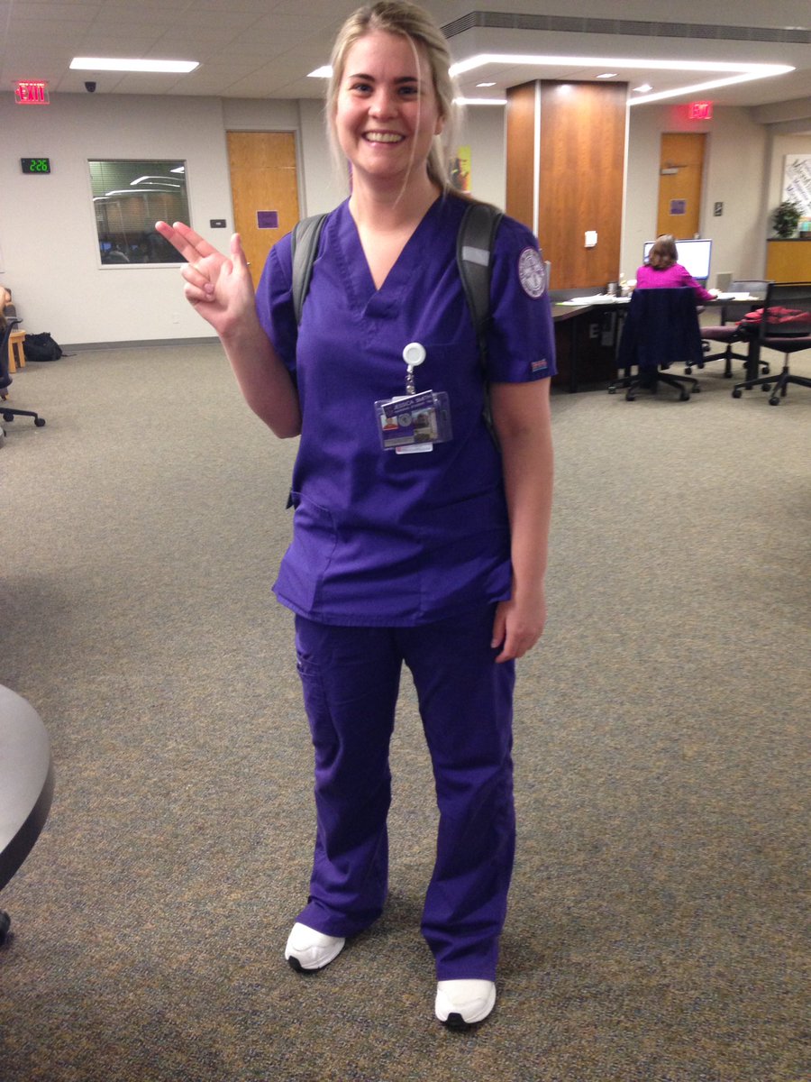TSUNurses's tweet image. Happy Purple Thursday from our senior nursing student, Jessica! #TSUNurses