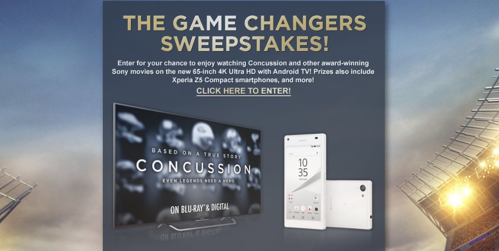 Only one day left to enter the #ConcussionMovie sweepstakes! Official entry/rules: spr.ly/6011BYbex