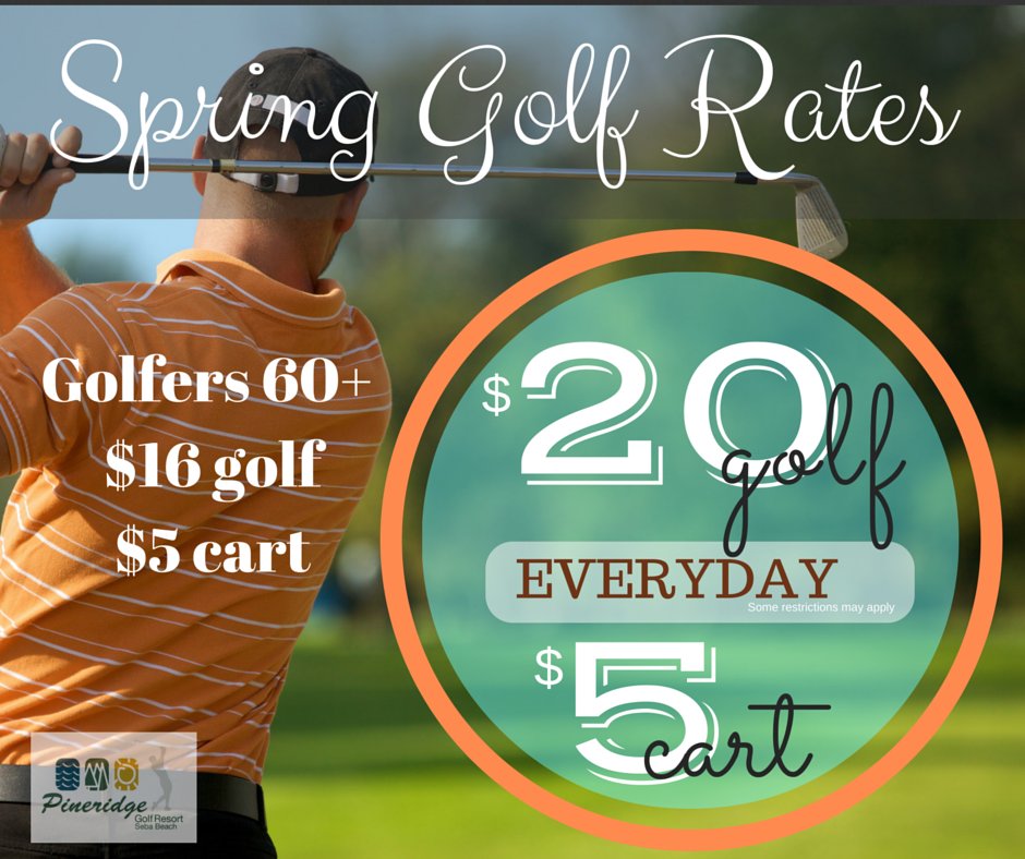 GolfPineridge's tweet photo. Spring time Pricing - 7 days /week! Weather - fabulous, patio -open, course - fantastic shape - food can't be beat! https://t.co/FUR5tblPjf