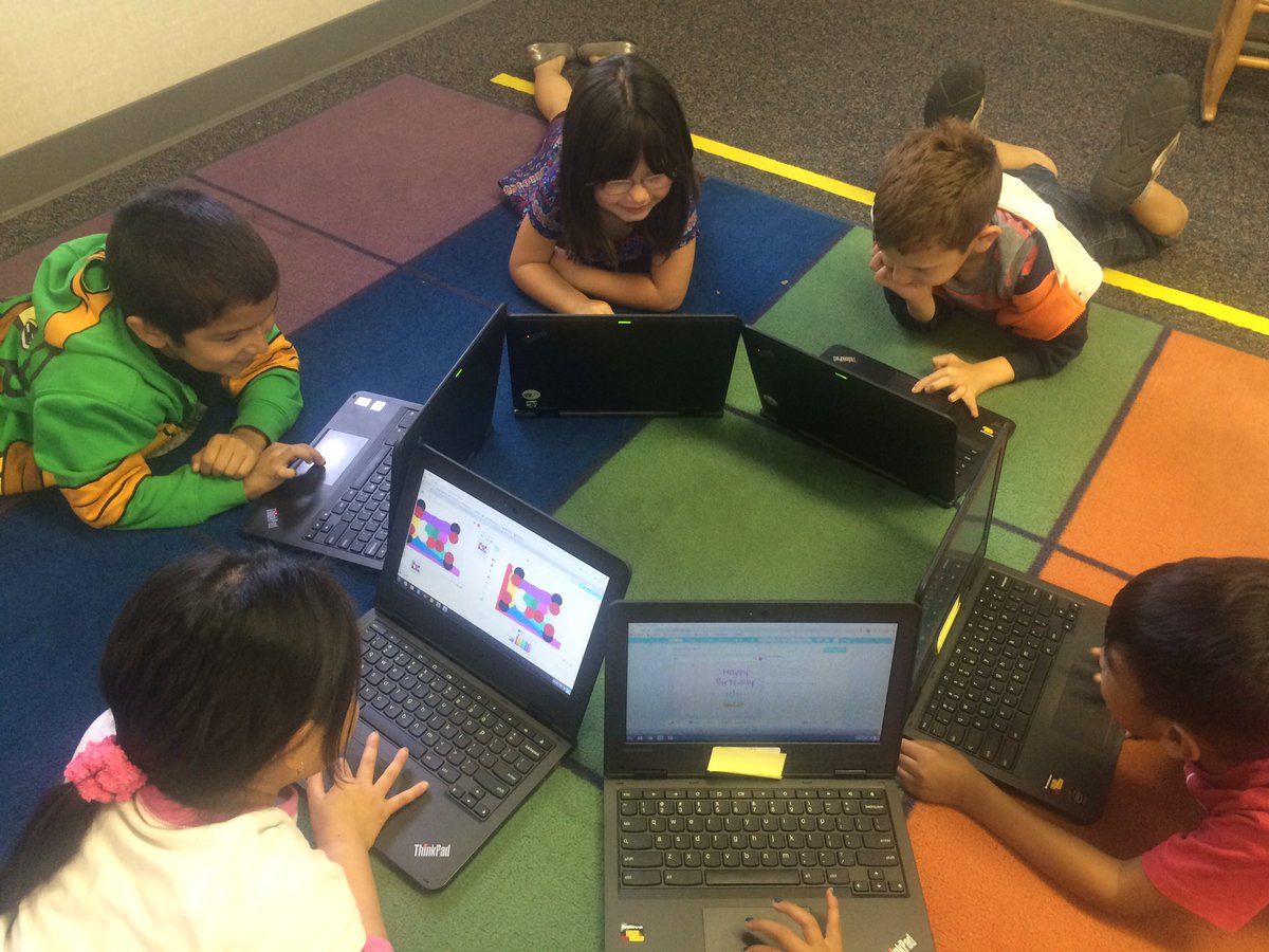 TeacherAlissa's tweet image. Today we had a @scratch party in kindergarten! #KindersCanCode @CajonValleyUSD @MagnoliaCVUSD @svehaug