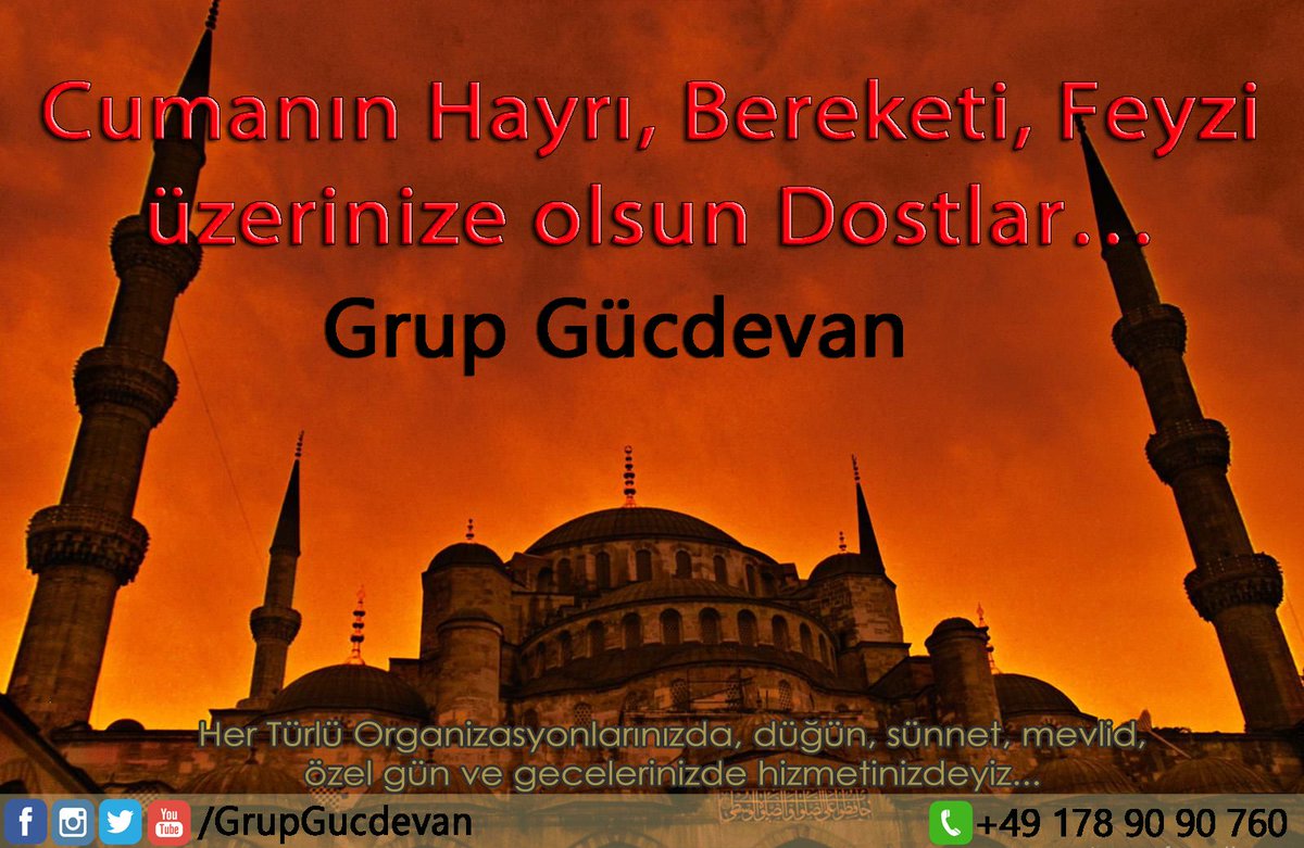 Cumanın Hayrı, Bereketi, Feyzi
üzerinize olsun Dostlar…