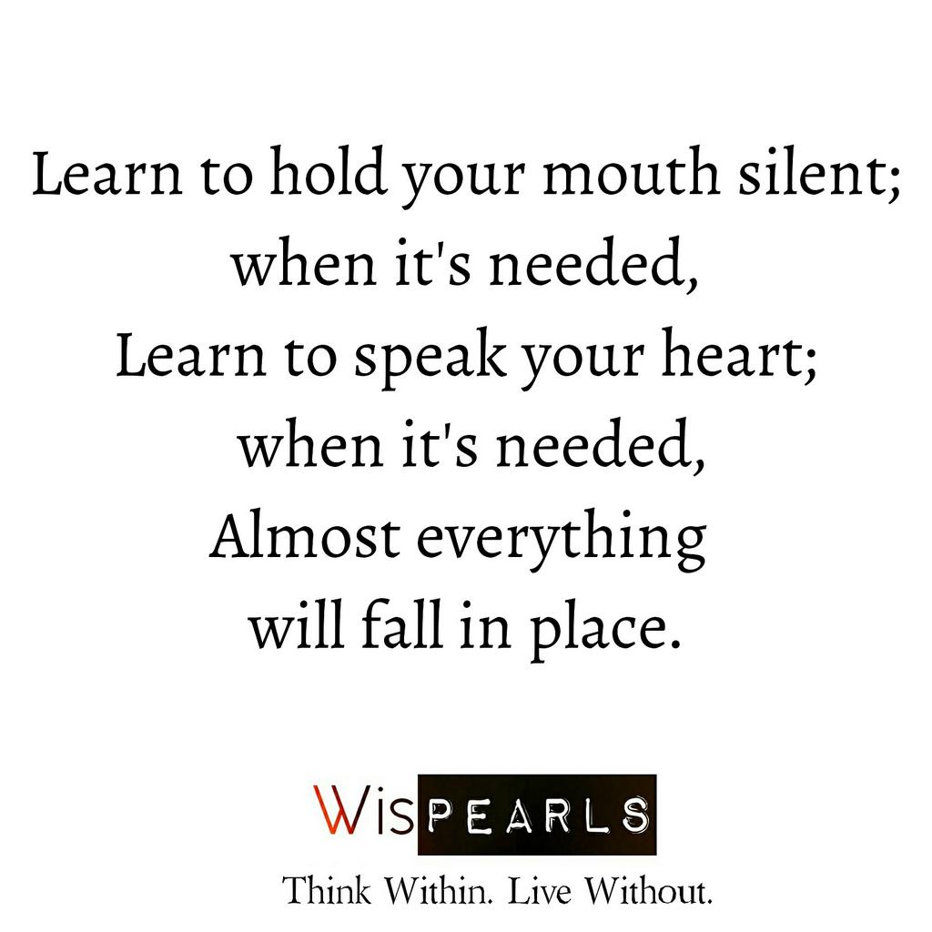 WisPearls's tweet photo. #wispearls #qotd #wordsofwisdom  #Silence #heart #SpeakOut #SpeakBeautiful #SpeakSense #wordsfromsky #wordsandmore https://t.co/oL73Wc8J9k