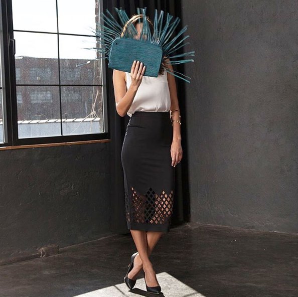 Fun with fringe. #elliottlucca #artoftheweave #fringe #clutch