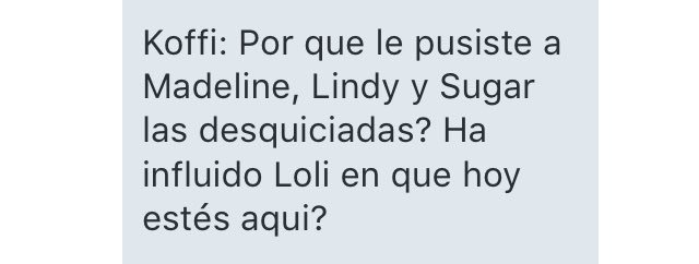 SimHermano8's tweet image. Pregunta @ChanelComenta (en defensa de Sofía) a Koffi