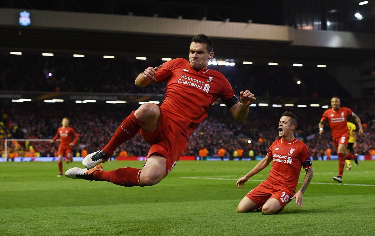 LFC's tweet photo. Relive the moment Dejan Lovren won it for #LFC tonight. WOW!! https://t.co/zTzLLVXcpY https://t.co/Zde3FmLcKz
