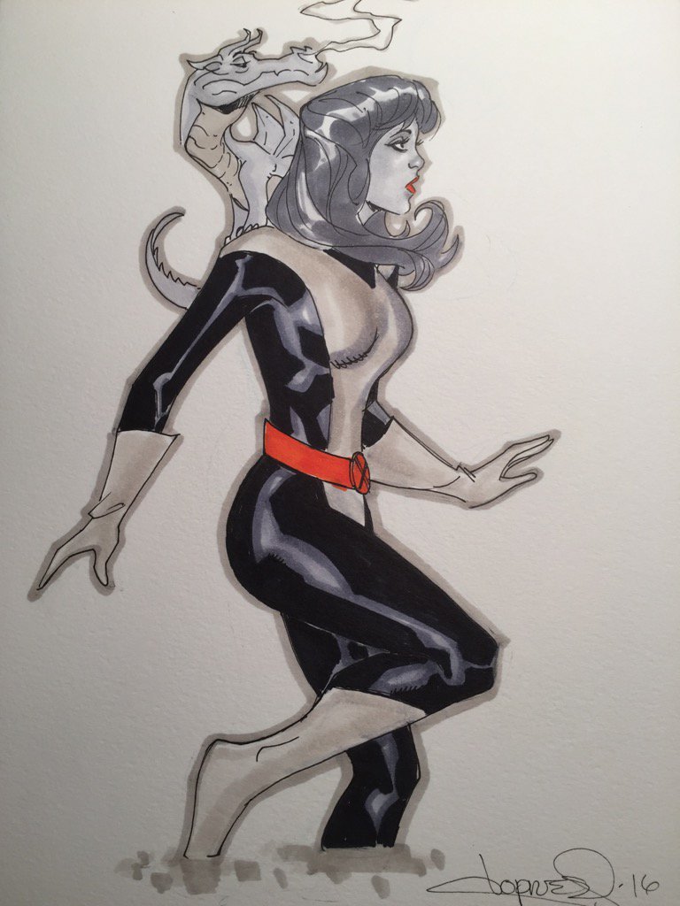 My Kitty Pryde sketch by Aaron Lopresti from ECCC #ECCC #aaronlopresti #kittypryde