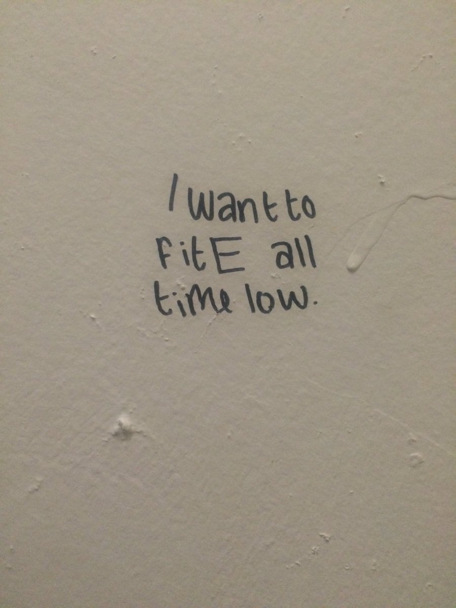 thamesst's tweet image. tell me how you really feel, write it on the bathroom wall