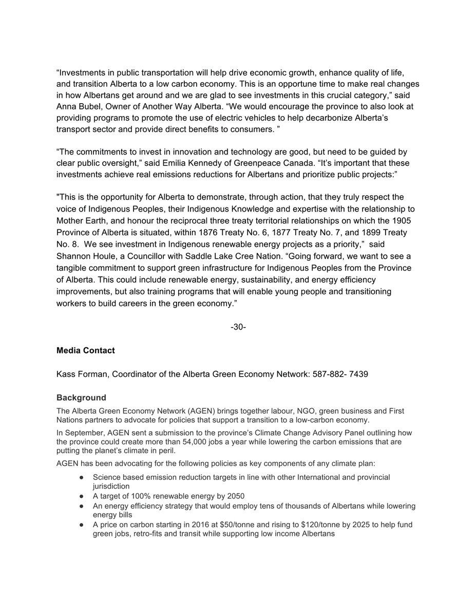 SLCNTREATY6's tweet photo. Budget a Boom to Green Jobs: @Alberta_GEN Press Release reaction to @albertaNDP Budget @PowerShiftCAN @IdleNoMore4 https://t.co/X6BJq49STV