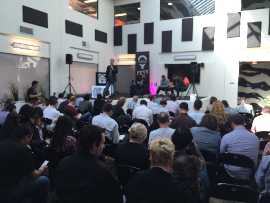 atlasblake's tweet photo. Packed house @EurekaOC The Ginger General is on fire, no pun intended @ryanfoland #eurekahub #eurekafest2016 https://t.co/OKBgX6H7s7