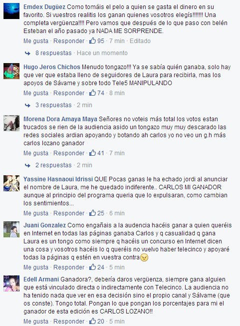 Gastako's tweet image. Los comentarios de facebook son ORO. #FinalGHVIP