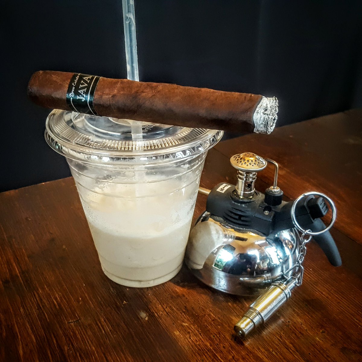 Would could be better than a <a href="/SBCoffeehouse/">Strange Brew Coffeehouse</a> Frappe and a <a href="/drewestatecigar/">Drew Estate Cigars</a> Java Mint cigar? #treatyourself #coffee