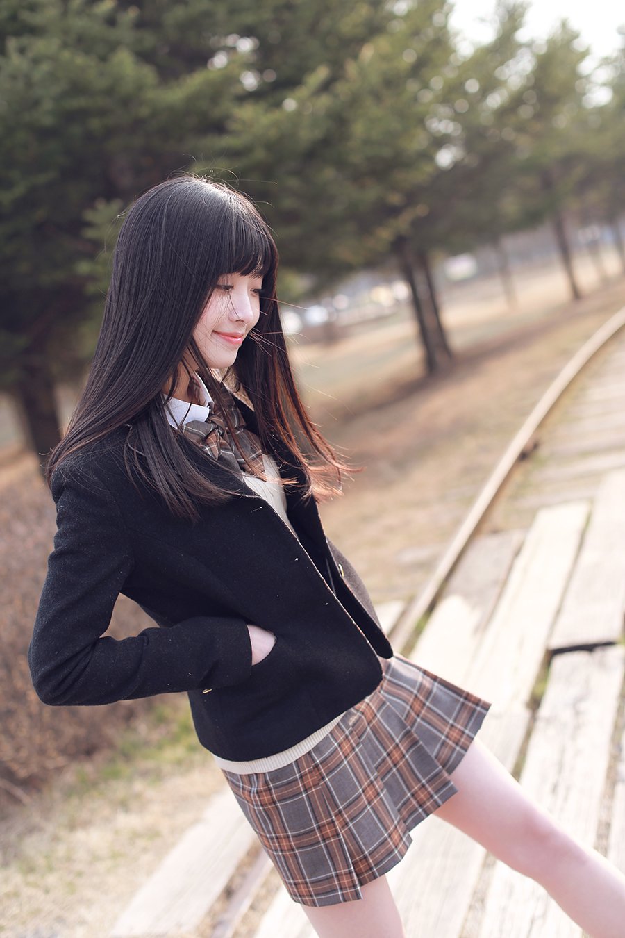 清純JK美少女 #格子裙 #制服美少女》#Cute #Girl #Pretty #Girls #漂亮 #可愛 #青春活力 #JK