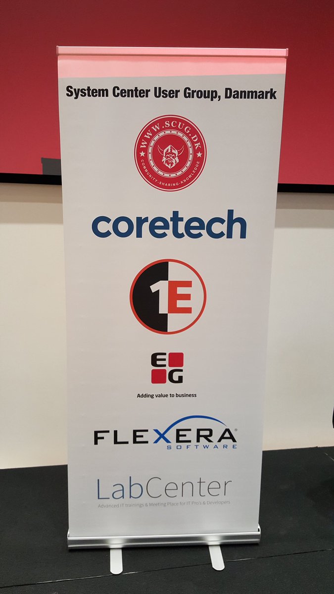 agerlund's tweet photo. Ready to kick off another #scugdk event . Thanks to all our sponsors #1e #Flexera #labcenter #EG #coretech_global https://t.co/NSzBWF9TWe
