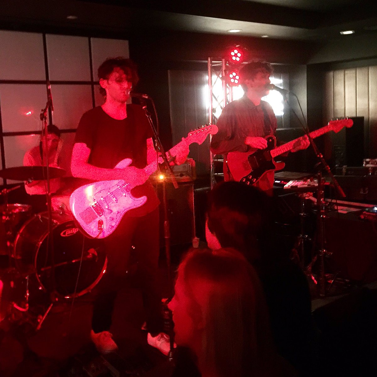 DigitalLA's tweet photo. The @jamessupercave band from LA rocks @culturecollide #NotAPoolParty pre #Coachella party w @tillys @maltesersUK https://t.co/f8c5wbv8Og