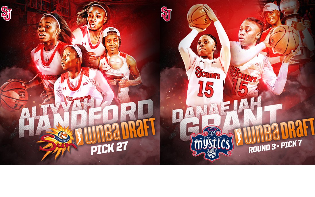 StJohnsWBB's tweet photo. Handford, Grant Taken in @WNBA Draft! #SJUWBB
https://t.co/4Rll0zZ8mj https://t.co/95TZrCSfMK